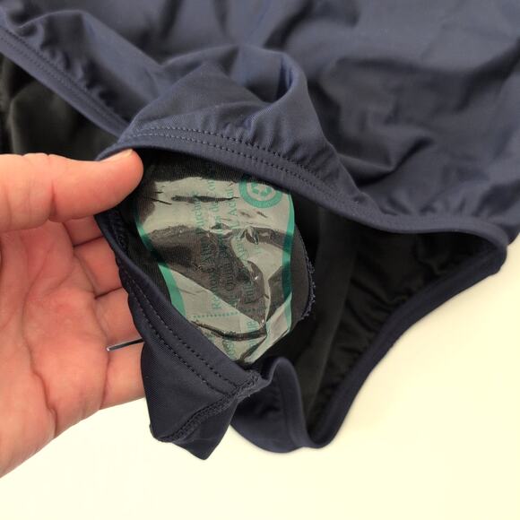 TYR One Piece Swimsuit Womens 34 Modest Athletic Navy Blue Performance UPF 50 - Picture 7 of 11